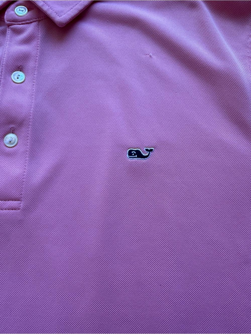 Vineyard Vines Performance Golf Polo Shirt Pink Large 301 Club Moisture Wicking - Picture 6 of 9